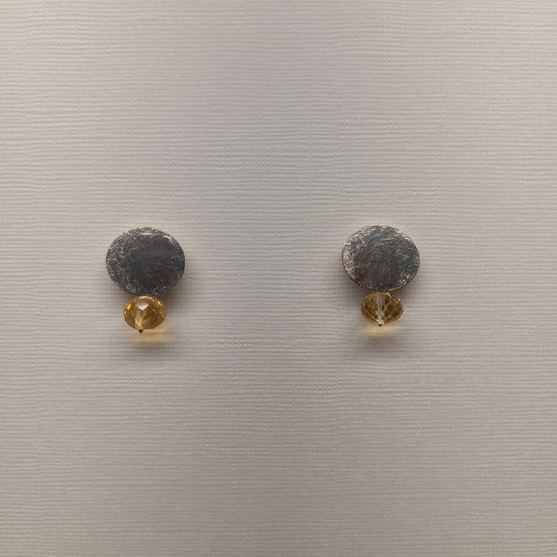 Citrine briolet earrings