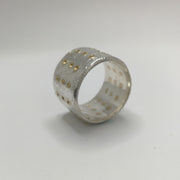 Sterling Silver Band with 39 Studs