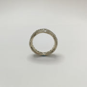 Gnarly Diamond Infinity Ring in White Gold